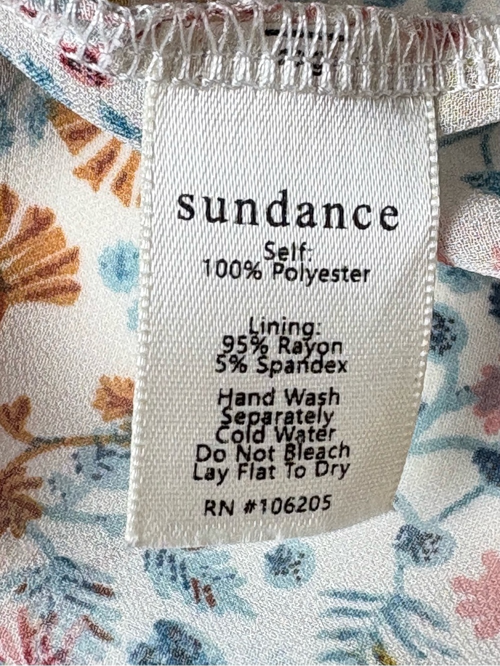 Sundance Celina Tiered Peasant Blouse - Size M - Boho Floral Sheer Ruffle Top - Picture 12 of 12